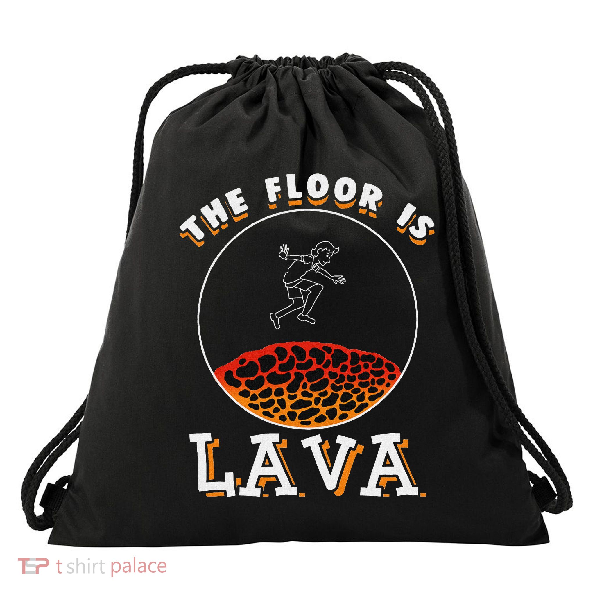 The Floor Is Lava Volcano Lava Gift Drawstring Bag