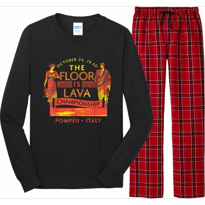 The Floor Is Lava Championship Pompeii History Lovers Long Sleeve Pajama Set