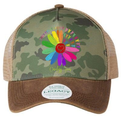 They Fight I Fight Oncology Team Sunflower Legacy Tie Dye Trucker Hat