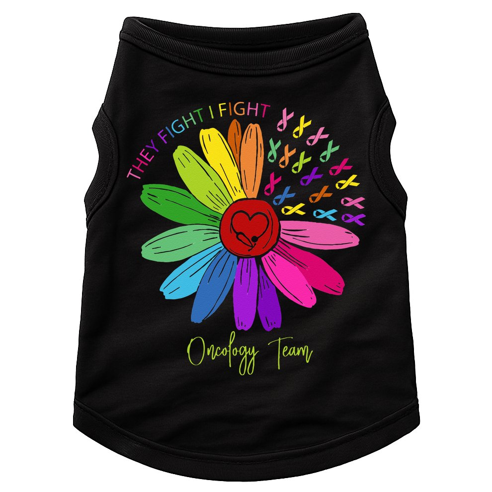 They Fight I Fight Oncology Team Sunflower Doggie Tank