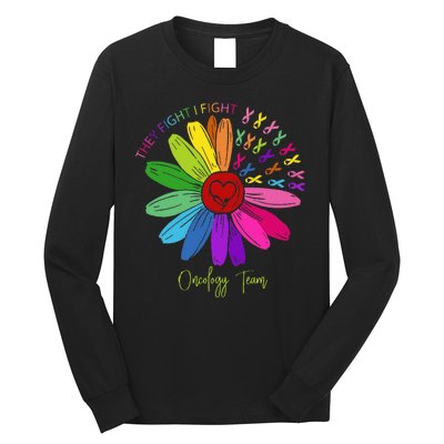 They Fight I Fight Oncology Team Sunflower Long Sleeve Shirt