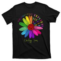 They Fight I Fight Oncology Team Sunflower T-Shirt