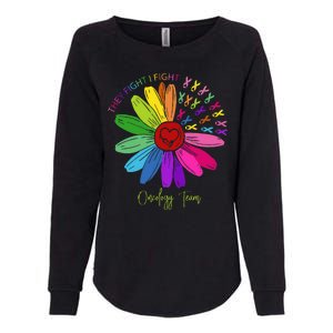 They Fight I Fight Oncology Team Sunflower Womens California Wash Sweatshirt