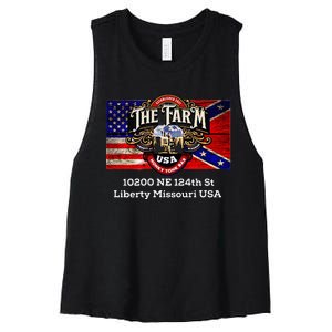 The Farm I Love Goats & Chickens Women's Racerback Cropped Tank