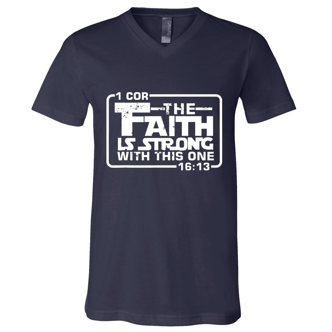 The Faith Is Strong With This One Christian V-Neck T-Shirt