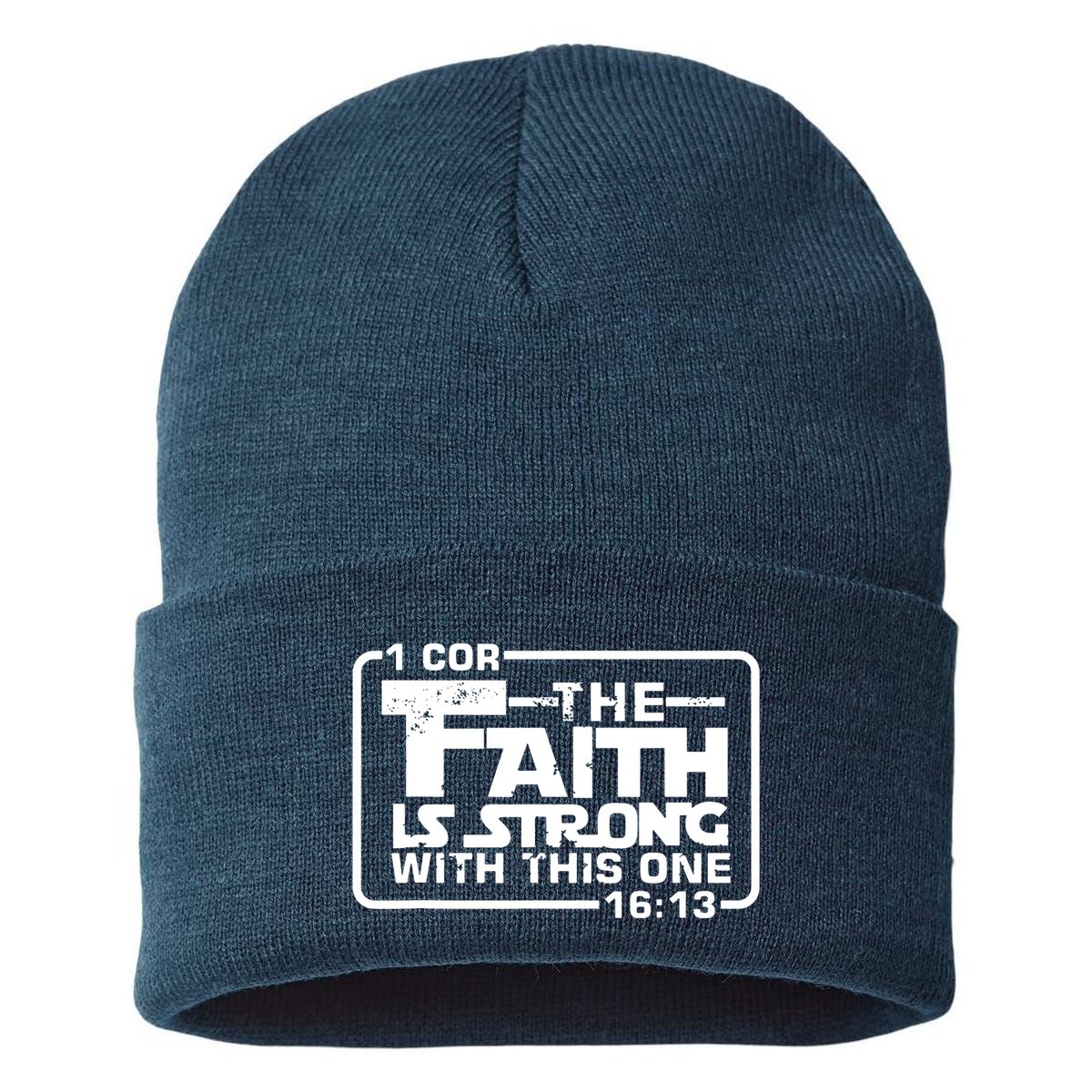 The Faith Is Strong With This One Christian Sustainable Knit Beanie