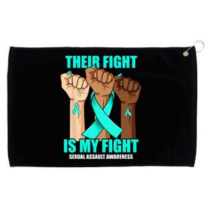 Their Fight Is My Fight Hand Sexual Assault Awareness Grommeted Golf Towel