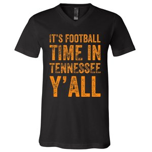 Tennessee Football Its Football Time In Tennessee Yall Vol V-Neck T-Shirt