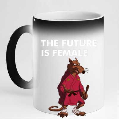 The Future Is Female Splinter 11oz Black Color Changing Mug