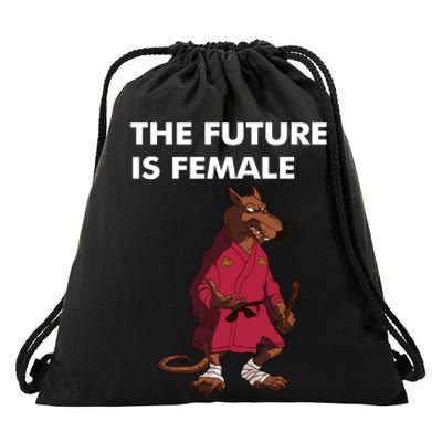 The Future Is Female Splinter Drawstring Bag