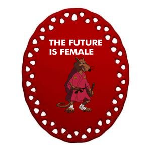 The Future Is Female Splinter Ceramic Oval Ornament