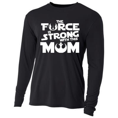 The Force Is Strong With This Mom Strong Mom Star Movie Wars Mother's Day Cooling Performance Long Sleeve Crew