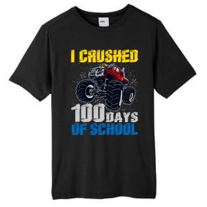 Truck Funny I Crushed 100 Days Of School Funny Gift Tall Fusion ChromaSoft Performance T-Shirt