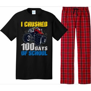 Truck Funny I Crushed 100 Days Of School Funny Gift Pajama Set