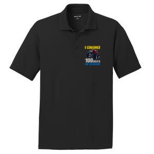 Truck Funny I Crushed 100 Days Of School Funny Gift PosiCharge RacerMesh Polo