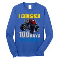 Truck Funny I Crushed 100 Days Of School Funny Gift Long Sleeve Shirt