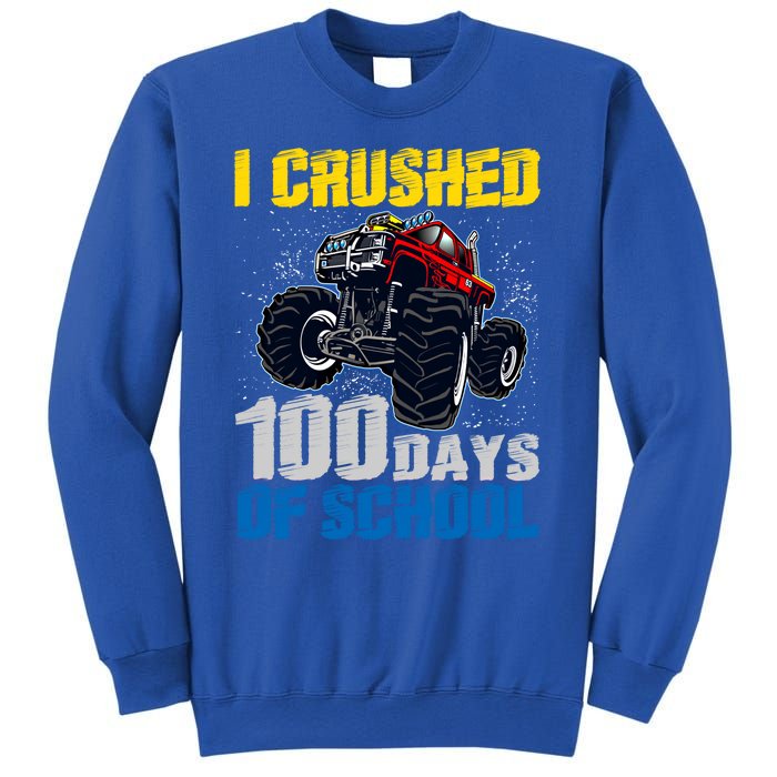 Truck Funny I Crushed 100 Days Of School Funny Gift Sweatshirt