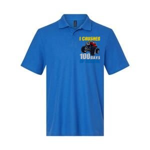 Truck Funny I Crushed 100 Days Of School Funny Gift Softstyle Adult Sport Polo