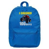 Truck Funny I Crushed 100 Days Of School Funny Gift 16 in Basic Backpack