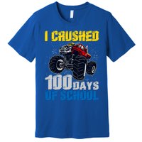 Truck Funny I Crushed 100 Days Of School Funny Gift Premium T-Shirt