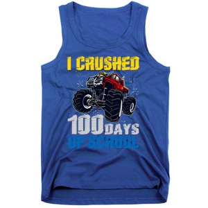 Truck Funny I Crushed 100 Days Of School Funny Gift Tank Top