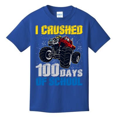 Truck Funny I Crushed 100 Days Of School Funny Gift Kids T-Shirt