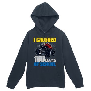 Truck Funny I Crushed 100 Days Of School Funny Gift Urban Pullover Hoodie