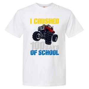 Truck Funny I Crushed 100 Days Of School Funny Gift Garment-Dyed Heavyweight T-Shirt