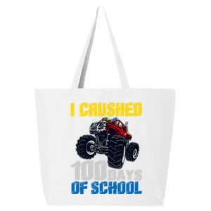 Truck Funny I Crushed 100 Days Of School Funny Gift 25L Jumbo Tote