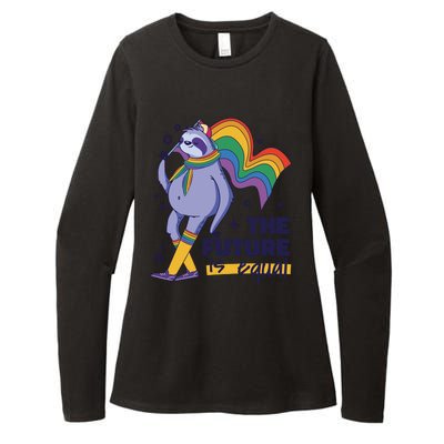 The Future Is Equal Sloth Pride Womens CVC Long Sleeve Shirt