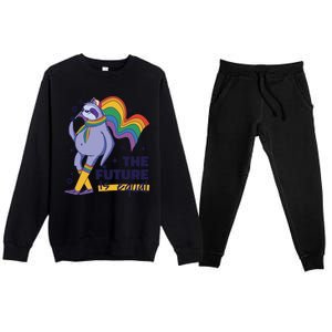 The Future Is Equal Sloth Pride Premium Crewneck Sweatsuit Set