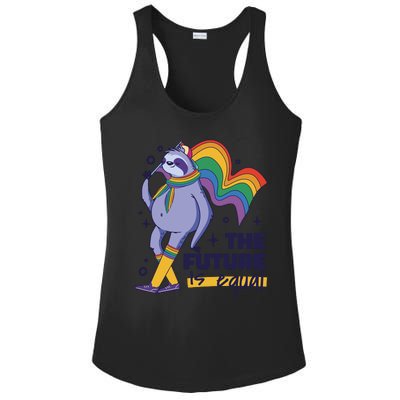 The Future Is Equal Sloth Pride Ladies PosiCharge Competitor Racerback Tank