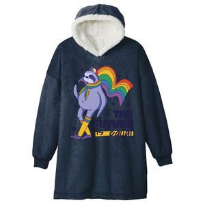 The Future Is Equal Sloth Pride Hooded Wearable Blanket