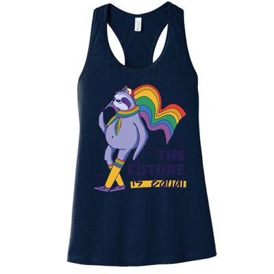 The Future Is Equal Sloth Pride Women's Racerback Tank