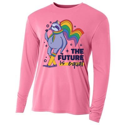 The Future Is Equal Sloth Pride Cooling Performance Long Sleeve Crew