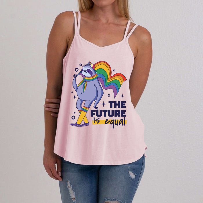 The Future Is Equal Sloth Pride Women's Strappy Tank