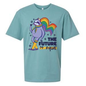 The Future Is Equal Sloth Pride Sueded Cloud Jersey T-Shirt