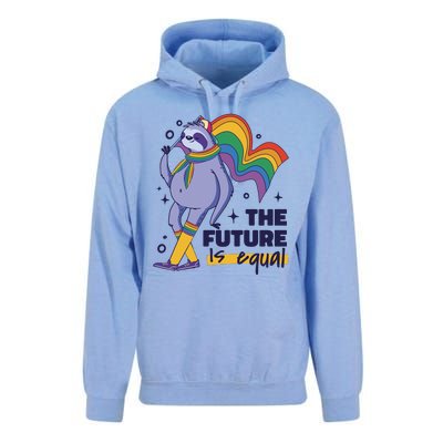 The Future Is Equal Sloth Pride Unisex Surf Hoodie