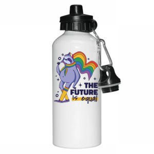 The Future Is Equal Sloth Pride Aluminum Water Bottle