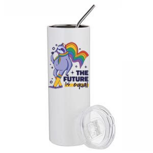 The Future Is Equal Sloth Pride Stainless Steel Tumbler