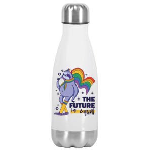 The Future Is Equal Sloth Pride Stainless Steel Insulated Water Bottle