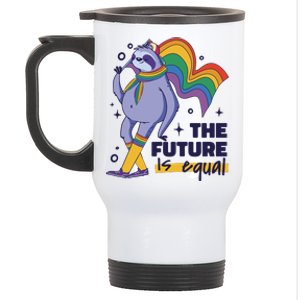 The Future Is Equal Sloth Pride Stainless Steel Travel Mug