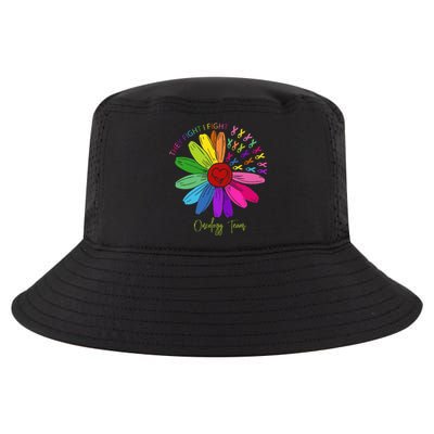 They Fight I Fight Oncology Team Sunflower Oncology Nurse Cool Comfort Performance Bucket Hat