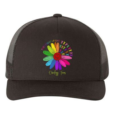 They Fight I Fight Oncology Team Sunflower Oncology Nurse Yupoong Adult 5-Panel Trucker Hat