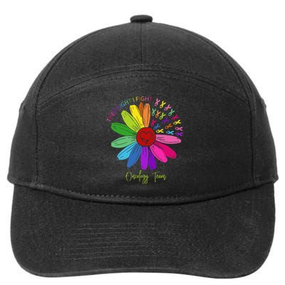 They Fight I Fight Oncology Team Sunflower Oncology Nurse 7-Panel Snapback Hat