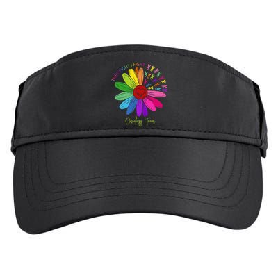 They Fight I Fight Oncology Team Sunflower Oncology Nurse Adult Drive Performance Visor