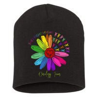 They Fight I Fight Oncology Team Sunflower Oncology Nurse Short Acrylic Beanie