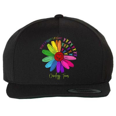 They Fight I Fight Oncology Team Sunflower Oncology Nurse Wool Snapback Cap