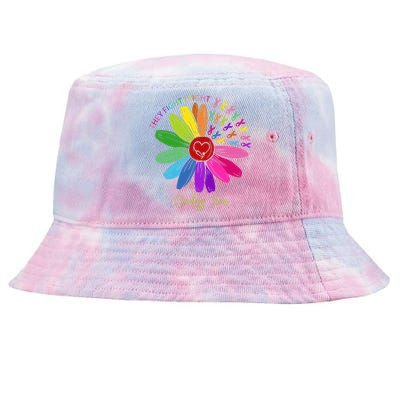 They Fight I Fight Oncology Team Sunflower Oncology Nurse Tie-Dyed Bucket Hat