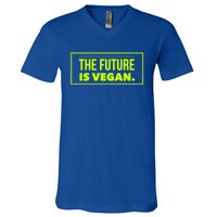 The Future Is Vegan Healthy Eating Veggie Plant Power Gift V-Neck T-Shirt